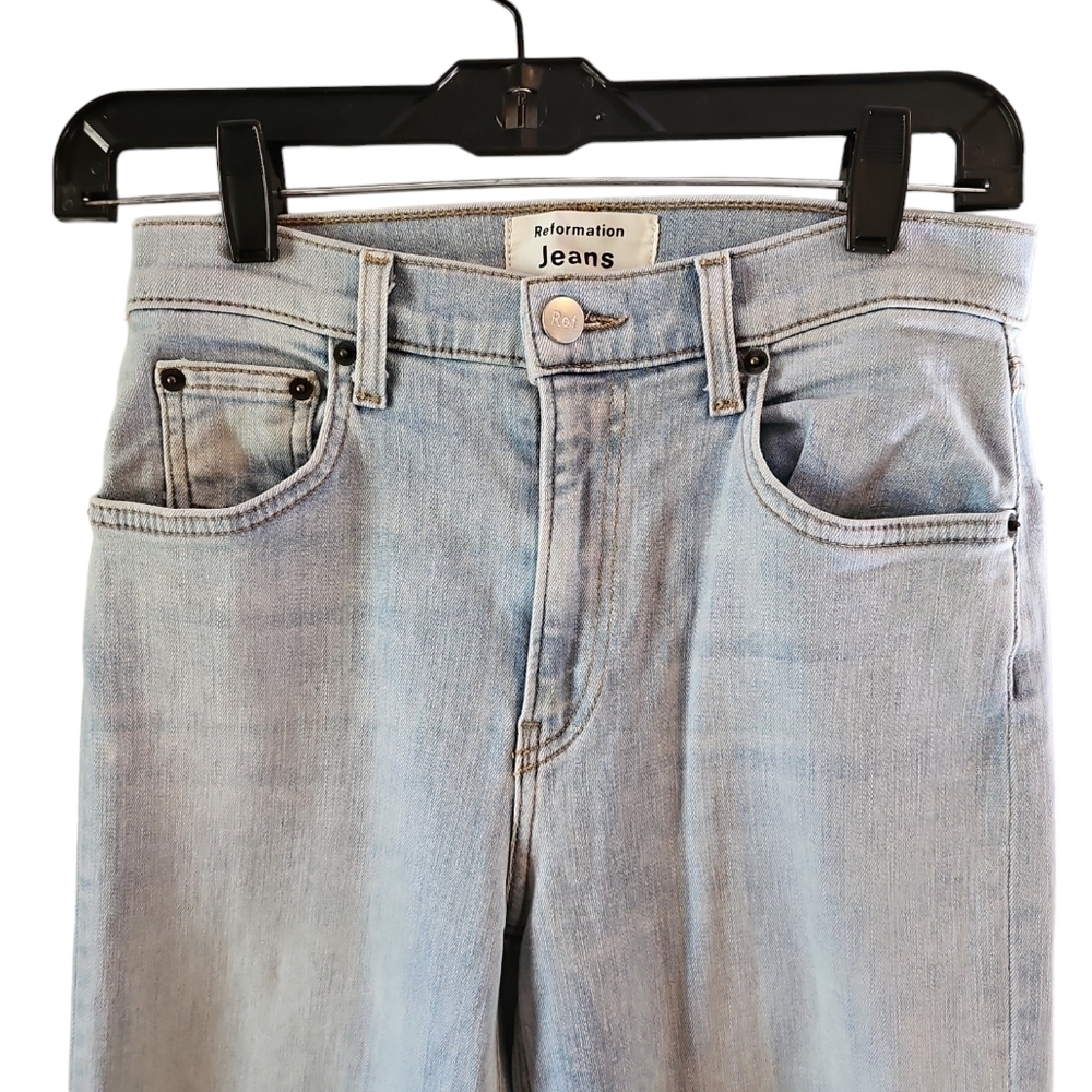 Reformarion Roxy Straight Leg Jeans St Lucia wash sz 25 WJ88 - Picture 9 of 12